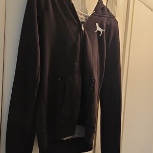 Victoria's Secret Pink HoodiePINK Victoria's Secret Black Hoodie with Dog Emblem